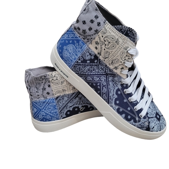 Sun Stone Mesa Bandana Print High-Top Sneakers Men's. Size 11M  New Without Box - Picture 1 of 8